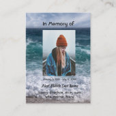 Carte De Visite Poem Memorial Keepsake Ocean Sea Beach (Devant)