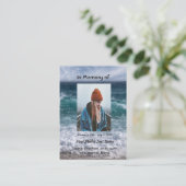 Carte De Visite Poem Memorial Keepsake Ocean Sea Beach (Debout devant)