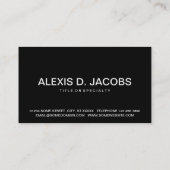 Carte De Visite POET gras (couleur personnalisable) (Dos)