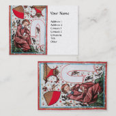 Carte De Visite POÈTE DANS LE JARDIN DES OISEAUX Perle Blanche Méd (Devant / Derrière)