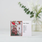 Carte De Visite POÈTE DANS LE JARDIN DES OISEAUX Perle Blanche Méd (Debout devant)