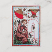 Carte De Visite POÈTE DANS LE JARDIN DES OISEAUX Perle Blanche Méd (Dos)