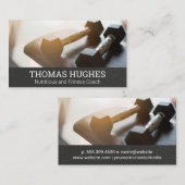 Carte De Visite Poids de Dumbbell sur le banc de gym (Devant / Derrière)