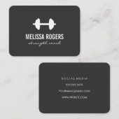 Carte De Visite Poids de forme Gris simple (Devant / Derrière)