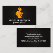 Carte De Visite Poids de la femme curling | Métal carbone (Devant / Derrière)