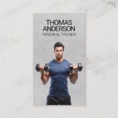 Carte De Visite Poids de levage de l'homme musculaire | Formateur  (Devant)