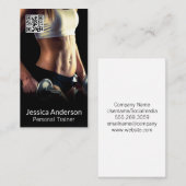 Carte De Visite Poids de levage des femmes | Formateur de fitness (Devant / Derrière)