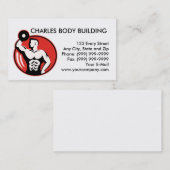 Carte De Visite poids de levage d'haltère de culturiste (Devant / Derrière)