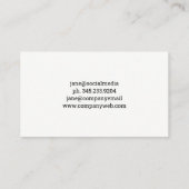 Carte De Visite Poids de levage | Fitness (Dos)