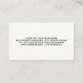 Carte De Visite Poids de levage | Metallique (Dos)