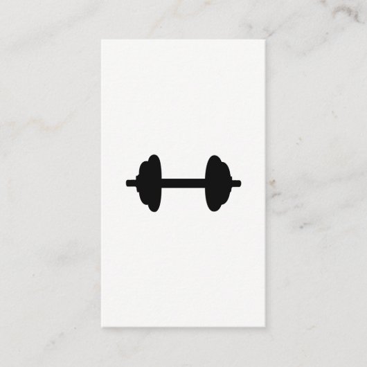 Carte De Visite Poids fitness Simple Noir et Blanc (Devant)