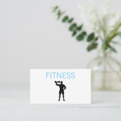 Carte De Visite Poids fitness Simple Noir et Blanc (Debout devant)