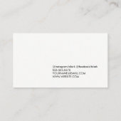 Carte De Visite Poids fitness Simple Noir et Blanc (Dos)