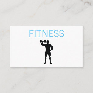 Carte De Visite Poids fitness Simple Noir et Blanc