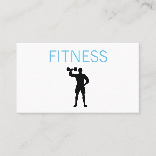 Carte De Visite Poids fitness Simple Noir et Blanc (Devant)