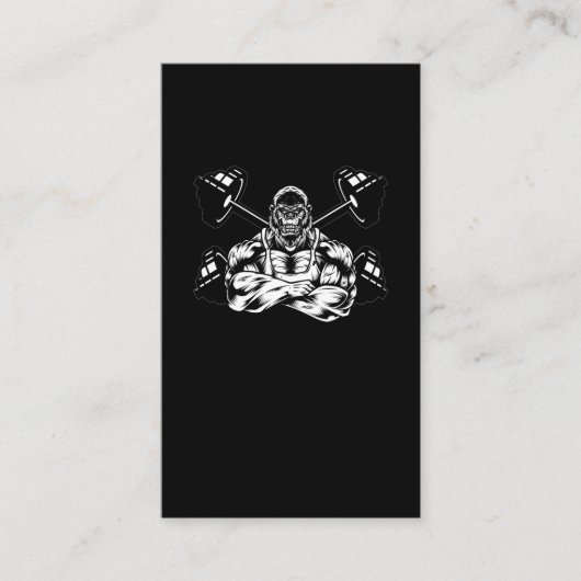 Carte De Visite Poids Gorilla Beast Bodybuilding (Devant)