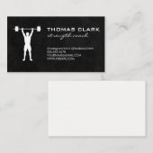 Carte De Visite Poids Lifter Force Entraîneur (Devant / Derrière)