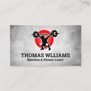 Carte De Visite Poids Lifter   Santé   Formateur personnel