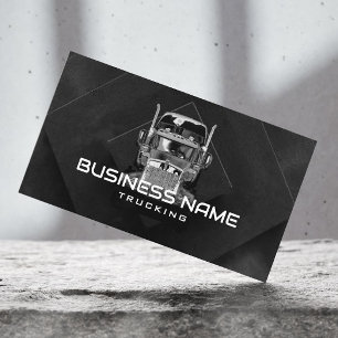 Carte De Visite Poids lourd abstrait noir entreprise de transport