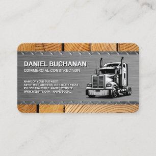 Carte De Visite Poids lourd Semi-remorque Transport routier