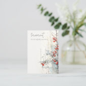 Carte De Visite Poignée à cheveux à épingle à cheveux Red Snow Win (Debout devant)