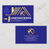 Carte De Visite Poignée à roulettes en or créatif (Devant / Derrière)