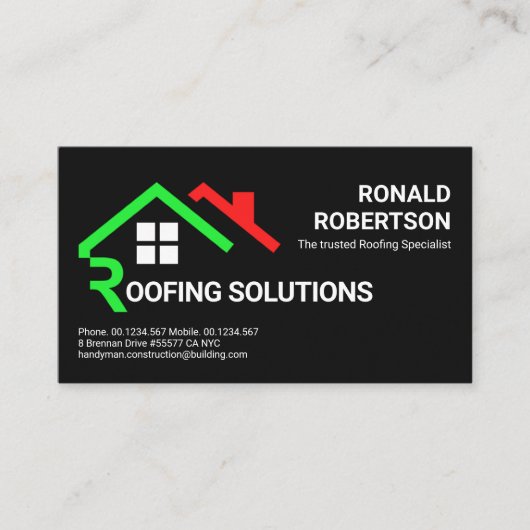 Carte De Visite Poignée créative sur le toit (Devant)