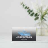Carte De Visite Poignée de bateau bleu (Debout devant)