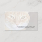 Carte De Visite Poignée de chat orange (Dos)