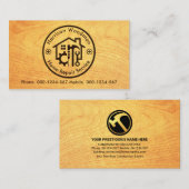 Carte De Visite Poignée de grains de bois Outils Bureau (Devant / Derrière)