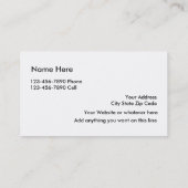 Carte De Visite Poignée de main d'affaires (Dos)