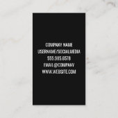 Carte De Visite Poignée de maquillage | Métallique d'or (Dos)