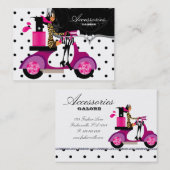 Carte De Visite Poignée de mode pour fille de Scooter-salon Nail (Devant / Derrière)