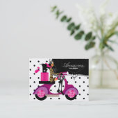 Carte De Visite Poignée de mode pour fille de Scooter-salon Nail (Debout devant)