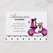Carte De Visite Poignée de mode pour fille de Scooter-salon Nail (Dos)
