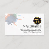 Carte De Visite Poignée de peinture murale sale Handyman (Dos)