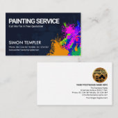 Carte De Visite Poignée de peinture Peeling Paint Grunge Handyman (Devant / Derrière)