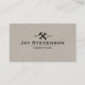 Carte De Visite Poignée de réparation de maison marteau et clé (Devant)