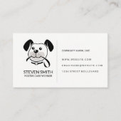 Carte De Visite Poignée de retenue de chien | Protection des anima (Devant)