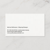 Carte De Visite Poignée d'entreprise | Site du conteneur d'expédit (Dos)