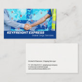 Carte De Visite Poignée d'entreprise | Site du conteneur d'expédit (Devant / Derrière)