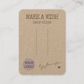 Carte De Visite Poignée en papier naturel rustique fait main (Devant)