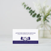 Carte De Visite Poignée professionnelle bleue blanche (Debout devant)