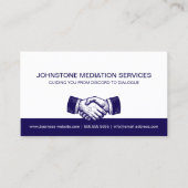 Carte De Visite Poignée professionnelle bleue blanche (Devant)