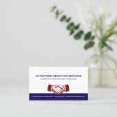 Carte De Visite Poignée professionnelle bleue rouge (Debout devant)