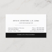 Carte De Visite Poignée professionnelle Gris noir (Dos)