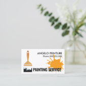 Carte De Visite Poignées Silhouette de la ville de pinceau (Debout devant)