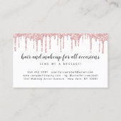 Carte De Visite Poils de maquillage élégante glam parties scintill (Dos)