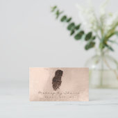 Carte De Visite Poils de maquillage Lashes Sirène ivoire Bronze (Debout devant)