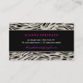 Carte De Visite Poinçon sophistiqué de pourpre de la jungle 311 (Dos)